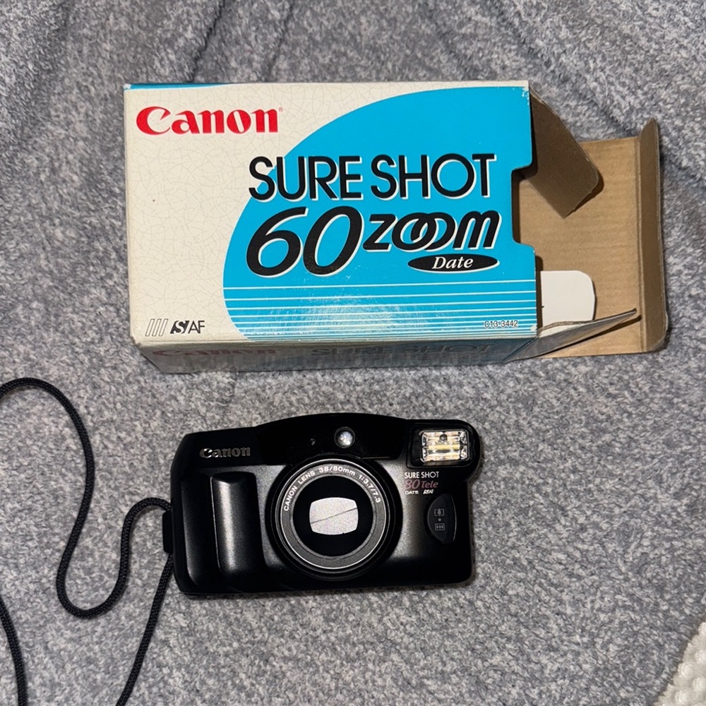 Canon Black Sure Shot 60 Zoom Film Camera
